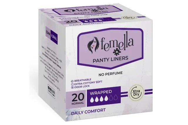 Femella Panty Liners Normal Folded Wrapped 20'S
